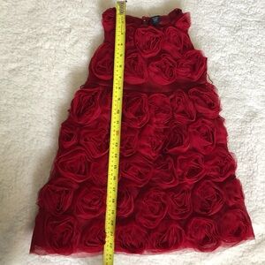 BabyGap 4T toddler/girls.kids dress,Holiday dress,red-burgundy, 3D roses 🌹